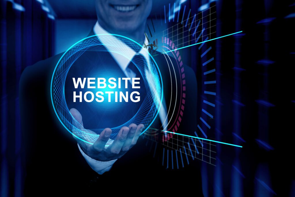 website hosting with smiley man suit scaled