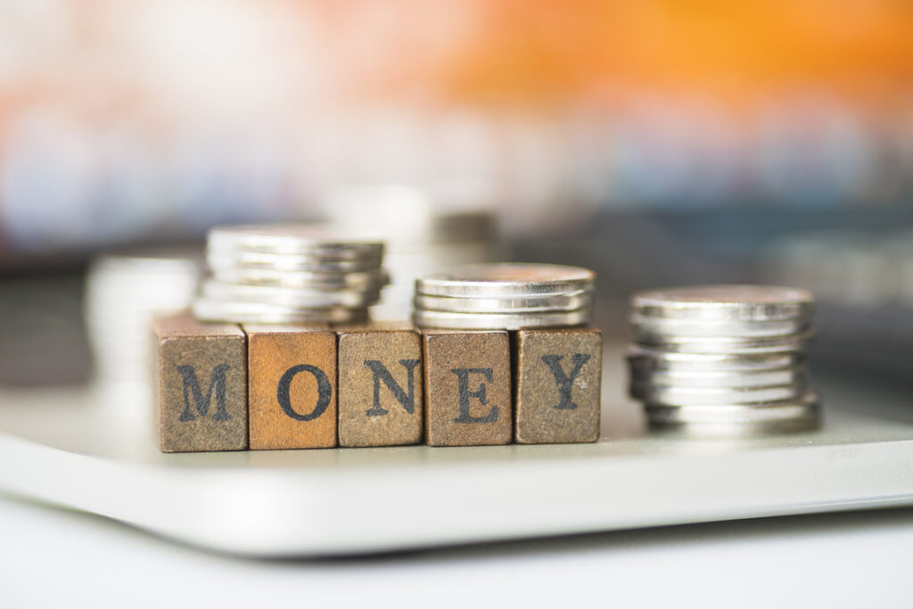 word money with silver coins